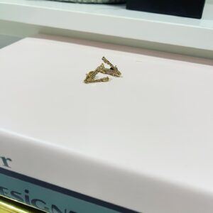 Versace Virtus Embossed V Earrings