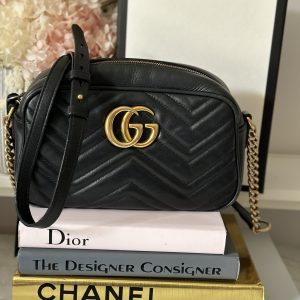 Gucci Marmont Small Crossbody Black GHW