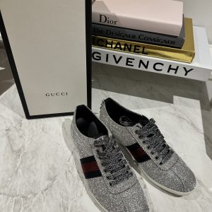 Gucci Glitter Web Sneakers