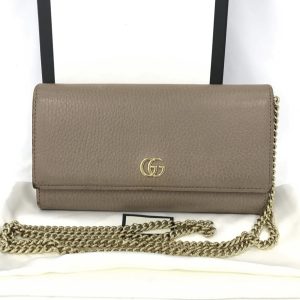 Gucci Continental Wallet on Chain Nude